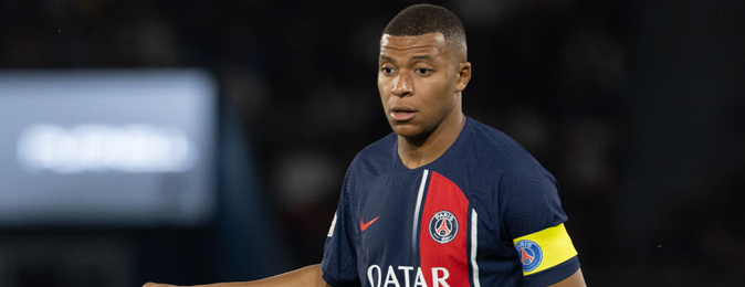 Flocage Officiel Ligue 1 - MBAPPÉ N°7 - PSG Away Extérieur 2023-2024 - Neuf